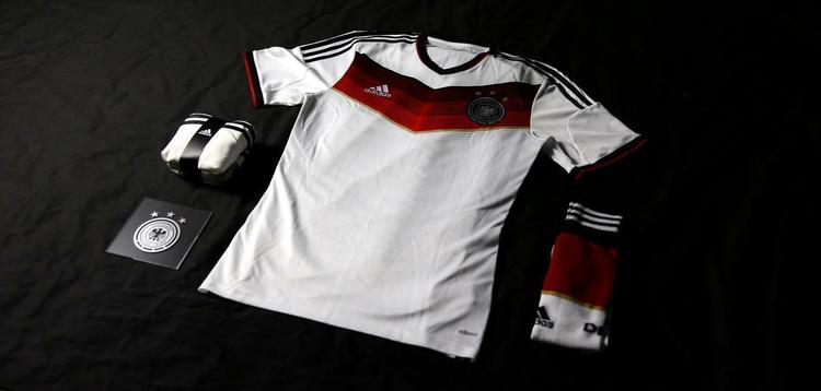 A Adidas produziu os uniformes da Alemanha para a Copa do Mundo 2014