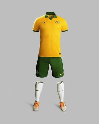 Uniformes da seleo da Austrlia para a Copa do Mundo 2014 foram fornecidos pela Nike