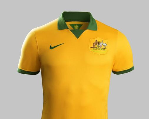 Uniformes da seleo da Austrlia para a Copa do Mundo 2014 foram fornecidos pela Nike