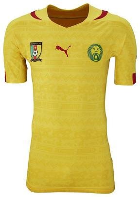 Uniforme produzido pela Puma para a seleo de Camares, para a Copa do Mundo 2014