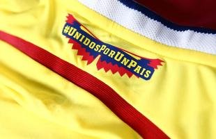 Uniforme da sele��o colombiana para a Copa do Mundo de 2014 foi fornecido pela Adidas