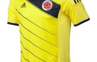 Uniforme da sele��o colombiana para a Copa do Mundo de 2014 foi fornecido pela Adidas