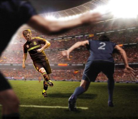 Uniformes da Espanha, produzidos pela Adidas, para a Copa do Mundo de 2014