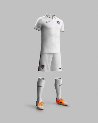 Uniformes dos Estados Unidos, confeccionados pela Nike, para a Copa do Mundo de 2014