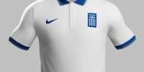 Uniformes da Grcia, produzidos pela Nike, para a Copa do Mundo de 2014