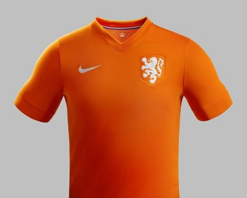 Uniformes da Holanda, produzidos pela Nike, para a Copa do Mundo de 2014