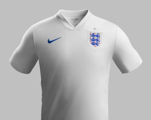 Uniformes da Inglaterra, produzidos pela Nike, para a Copa do Mundo de 2014