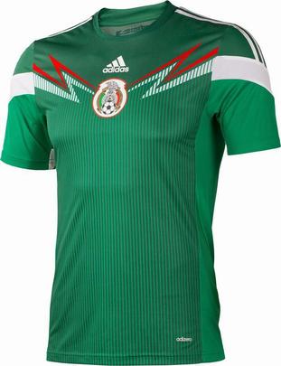 Uniformes do Mxico, produzidos pela Adidas, para a Copa do Mundo de 2014