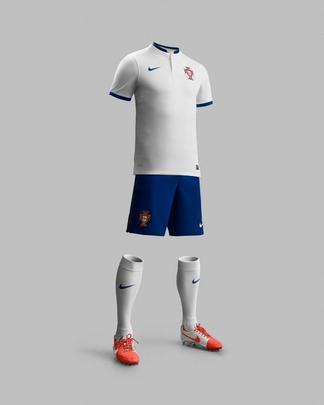 Uniformes de Portugal, produzidos pela Nike, para a Copa do Mundo de 2014