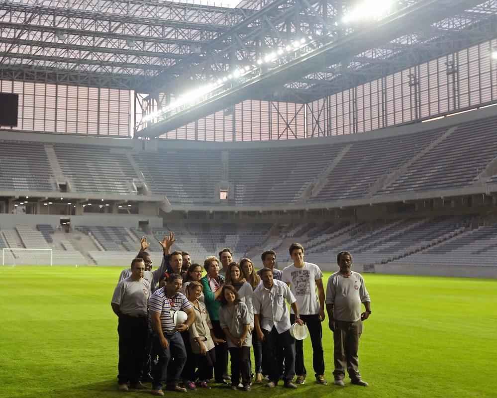 Presidente Dilma Rousseff visitou obras da Arena da Baixada, em Curitiba, nesta sexta-feira (09/05)