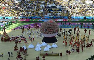 Imagens da cerimnia de abertura da Copa do Mundo de 2014, na Arena Corinthians, em So Paulo