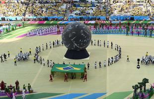 Imagens da cerimnia de abertura da Copa do Mundo de 2014, na Arena Corinthians, em So Paulo