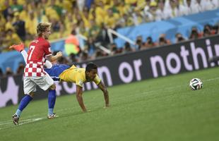 Lances de Brasil e Crocia, na Arena Itaquero, pela partida de abertura da Copa do Mundo