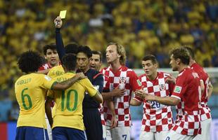 Lances de Brasil e Crocia, na Arena Itaquero, pela partida de abertura da Copa do Mundo