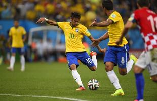 Lances de Brasil e Crocia, na Arena Itaquero, pela partida de abertura da Copa do Mundo