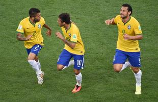 Lances de Brasil e Crocia, na Arena Itaquero, pela partida de abertura da Copa do Mundo