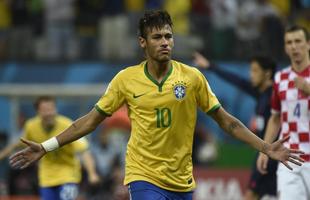 Lances de Brasil e Crocia, na Arena Itaquero, pela partida de abertura da Copa do Mundo