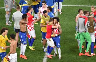 Lances de Brasil e Crocia, na Arena Itaquero, pela partida de abertura da Copa do Mundo