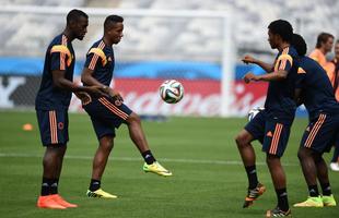 Seleo Colombiana faz atividade no Mineiro, palco do jogo de estreia na Copa, contra Grcia 