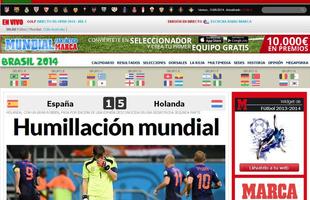 Jornal espanhol Marca destaca: 'Humilhao mundial'