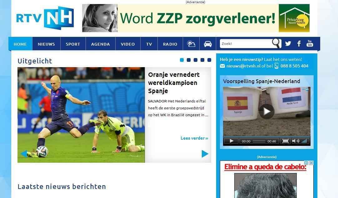 Site holands RTV NH diz: Laranja humilha o campeo mundial