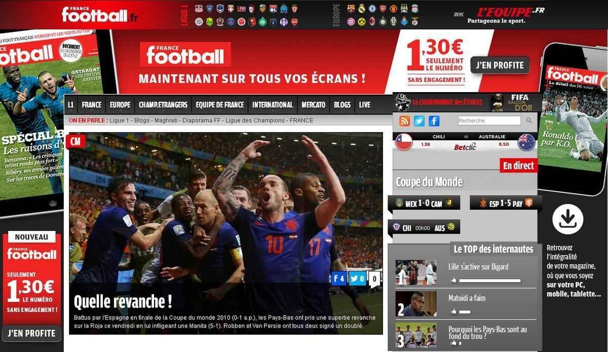 Francs France Football destaca revanche da ltima deciso e mo cheia dos holandeses