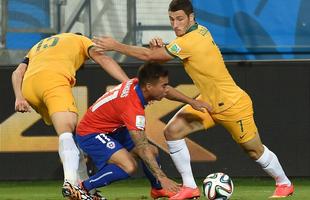 Imagens do jogo entre Chile e Austrlia, pelo Grupo B da Copa do Mundo, na Arena Pantanal, em Cuiab