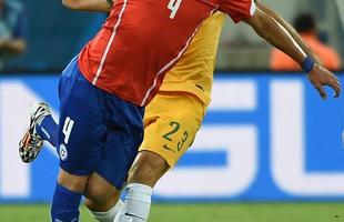 Imagens do jogo entre Chile e Austrlia, pelo Grupo B da Copa do Mundo, na Arena Pantanal, em Cuiab