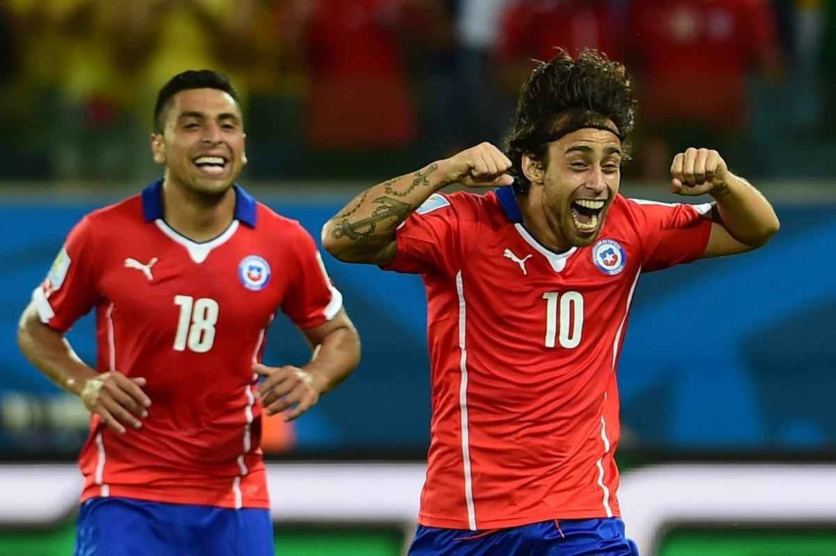 Imagens do jogo entre Chile e Austrlia, pelo Grupo B da Copa do Mundo, na Arena Pantanal, em Cuiab