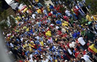 Torcedores presentes no Beira-Rio para o jogo entre Franas e Honduras pela Copa do Mundo