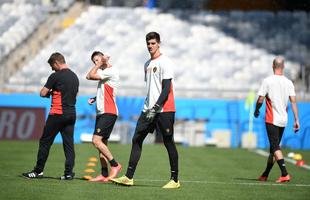 Sele��o Belga treina no Mineir�o, palco do duelo contra Arg�lia, pelo Grupo H da Copa