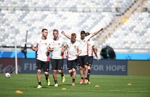 Sele��o Belga treina no Mineir�o, palco do duelo contra Arg�lia, pelo Grupo H da Copa