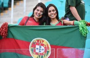 Portuguesas e alem�s embelezaram a Arena Fonte Nova nesta segunda-feira
