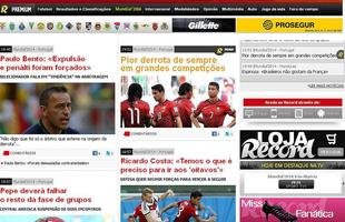O portugu�s 'Record' destacou a 'pior derrota de todos os tempos em grandes competi��es'