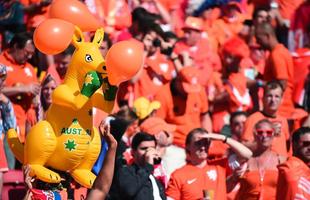 Torcedores fizeram festa para assistir ao jogo, nesta quarta-feira