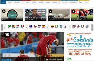 Jornal italiano Corriere dello Sport destaca eliminao espanhola com festa do atacante chileno Vargas