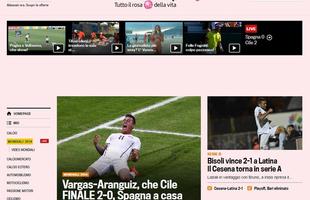 Italiano La Gazzetta dello Sport: 'Retumbante, Espanha fora'