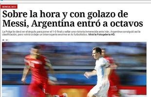 Clar�n: Em cima da hora e com gola�o de Messi, Argentina venceu e est� nas oitavas