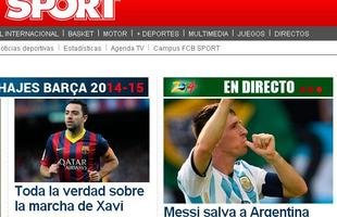 Sport, da Espanha - Messi salva a Argentina