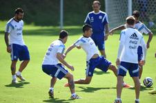 Equipe realizou atividade sem a presena de Lionel Messi em campo