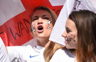 Imagens de torcedores no Mineiro na partida pelo Grupo D da Copa entre Costa Rica e Inglaterra