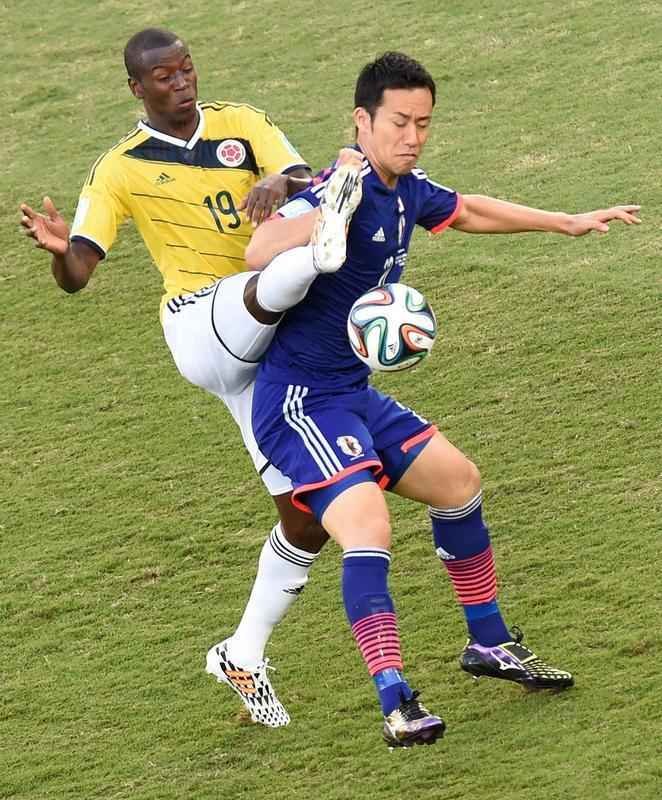 Imagens do jogo entre Japo e Colmbia, em Cuiab, pelo Grupo C da Copa do Mundo