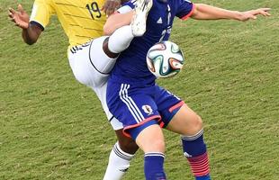 Imagens do jogo entre Japo e Colmbia, em Cuiab, pelo Grupo C da Copa do Mundo