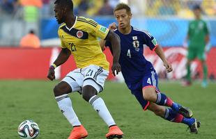 Imagens do jogo entre Japo e Colmbia, em Cuiab, pelo Grupo C da Copa do Mundo