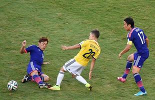 Imagens do jogo entre Japo e Colmbia, em Cuiab, pelo Grupo C da Copa do Mundo