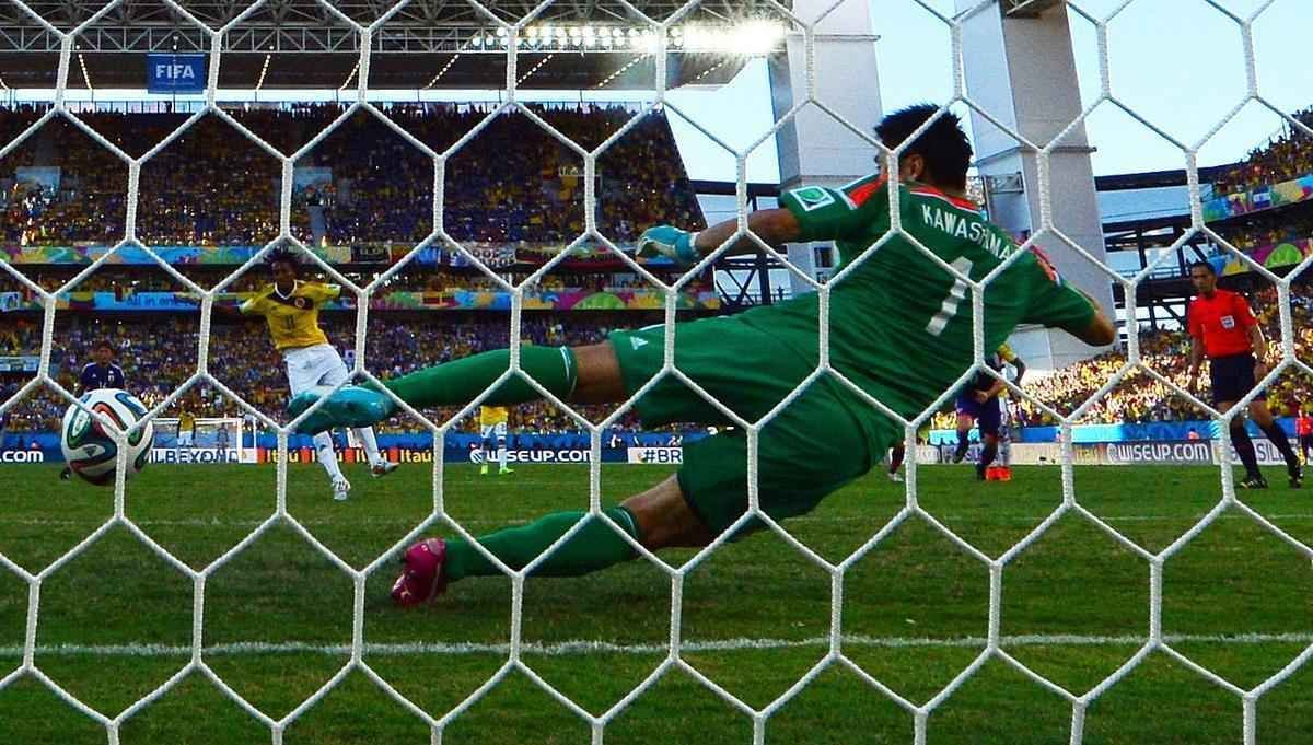 Imagens do jogo entre Japo e Colmbia, em Cuiab, pelo Grupo C da Copa do Mundo