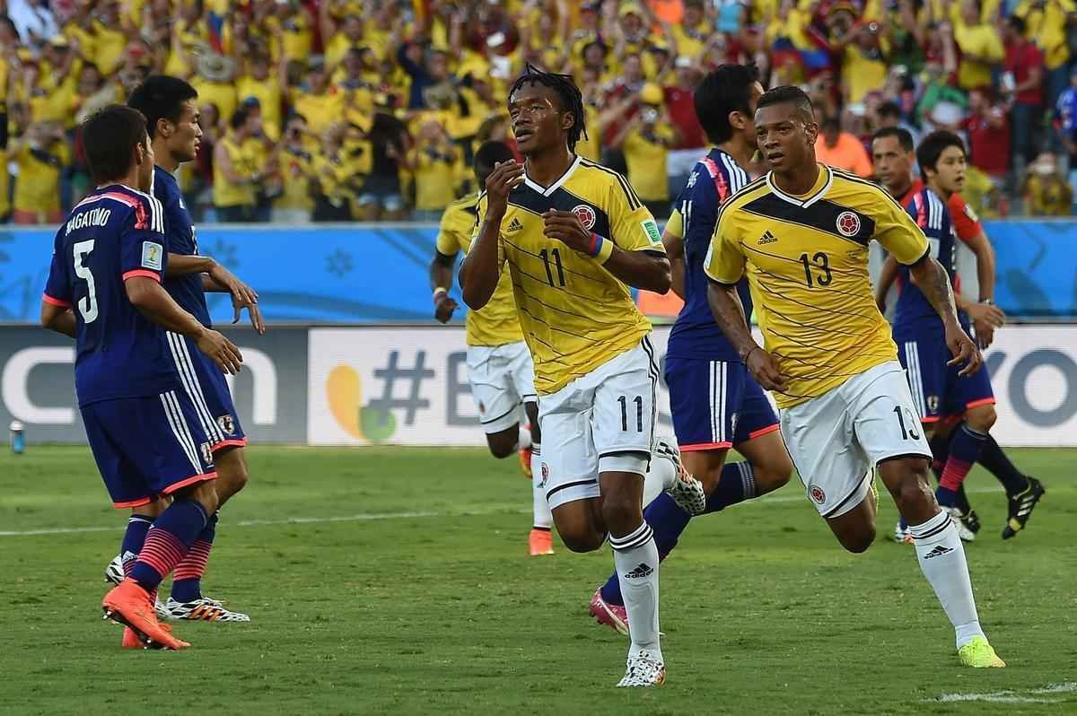 Imagens do jogo entre Japo e Colmbia, em Cuiab, pelo Grupo C da Copa do Mundo
