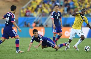 Imagens do jogo entre Japo e Colmbia, em Cuiab, pelo Grupo C da Copa do Mundo