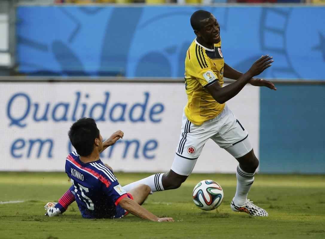 Imagens do jogo entre Japo e Colmbia, em Cuiab, pelo Grupo C da Copa do Mundo