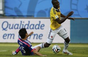 Imagens do jogo entre Japo e Colmbia, em Cuiab, pelo Grupo C da Copa do Mundo